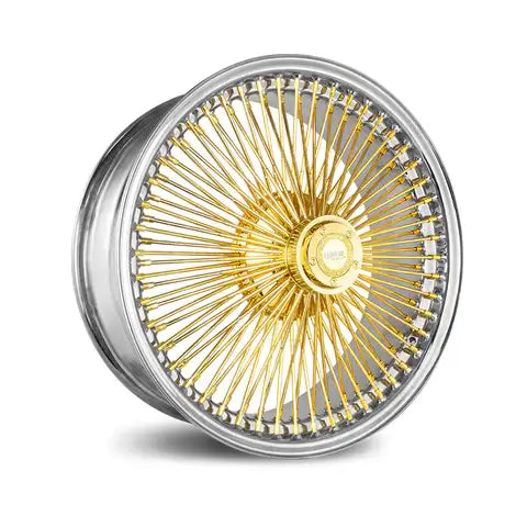 Luxor 20x8 Gold Center 100 Spoke Rims - Set of 4
