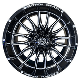 SCORPION OFFROAD STRIKER 20X10-19 8X165 C.B-125.2 GLOSS BLACK/ MILLED