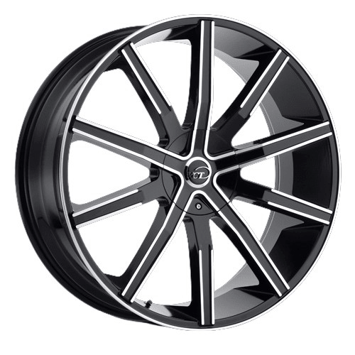 V80 20X8.5+40 5X115+5X127 C.B.-73.1 BLACK MACHINED