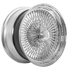 Load image into Gallery viewer, WIRE WHEELS 17X8 STANDARD CHROME 100 SPOKE SET OF 4