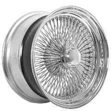 17X8 Standard Chrome 100 Spoke Lowrider Wire Wheels – set of 4