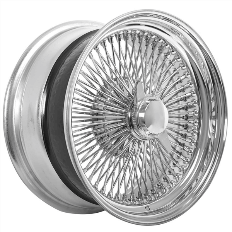 15X7 STANDARD CHROME 100 SPOKE LOWRIDER WIRE WHEELS – Single Wheel