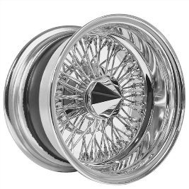 ITI WIRE WHEELS 14X7 REVERSE CHROME 72 SPOKE #2