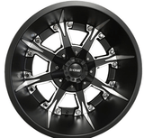 20X12-44 8X165 DCENTI WHEELS C.B-125 MFB+MO(R) BLACK/MACHINED