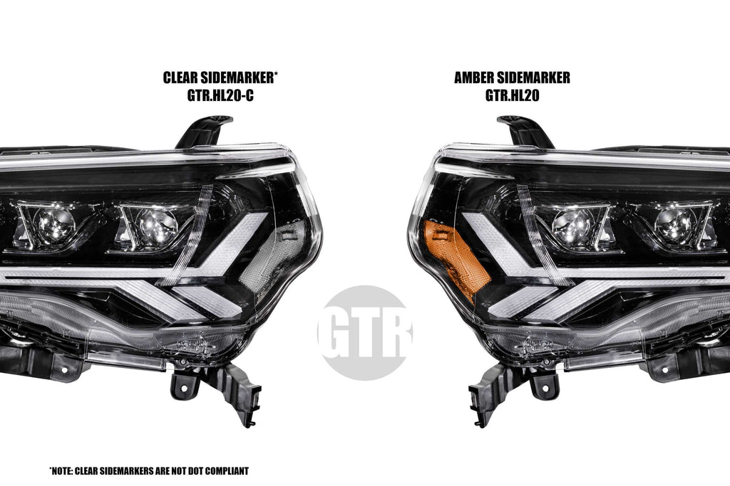 Carbide LED Headlights: Toyota 4Runner (14-23) (Pair / Amber Sidemarker)