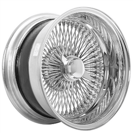 13X7 REVERSE CHROME 100 SPOKE LOWRIDER WIRE WHEELS – Single Wheel