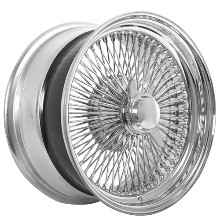 16X7 Standard Chrome 100 Spoke Lowrider Wire Wheels – Single Wheel