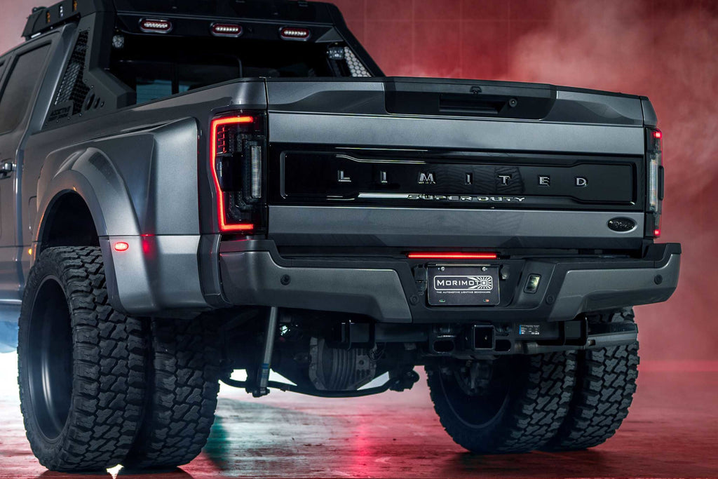 XB LED Tail Lights: Ford Super Duty (17-22) (Pair / Smoked) Morimoto