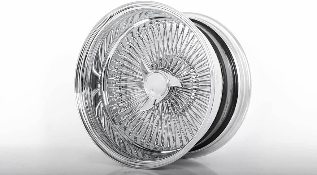 WIRE WHEELS 14X7 REVERSE CHROME 100 SPOKE