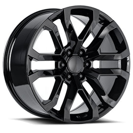 22X9 2107 REPLICA LT003 FR95 7008 31 6X139.7 78.1 GLOSS BLACK MILLED