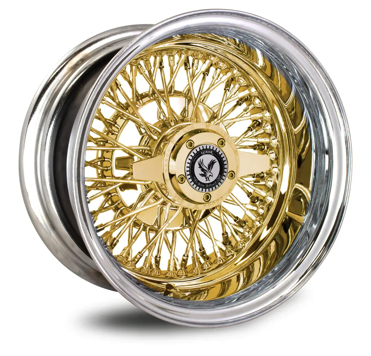 Luxor 13x5.5 Rev 72-Spoke Cross Lace Wire Wheel GC -Set of 4