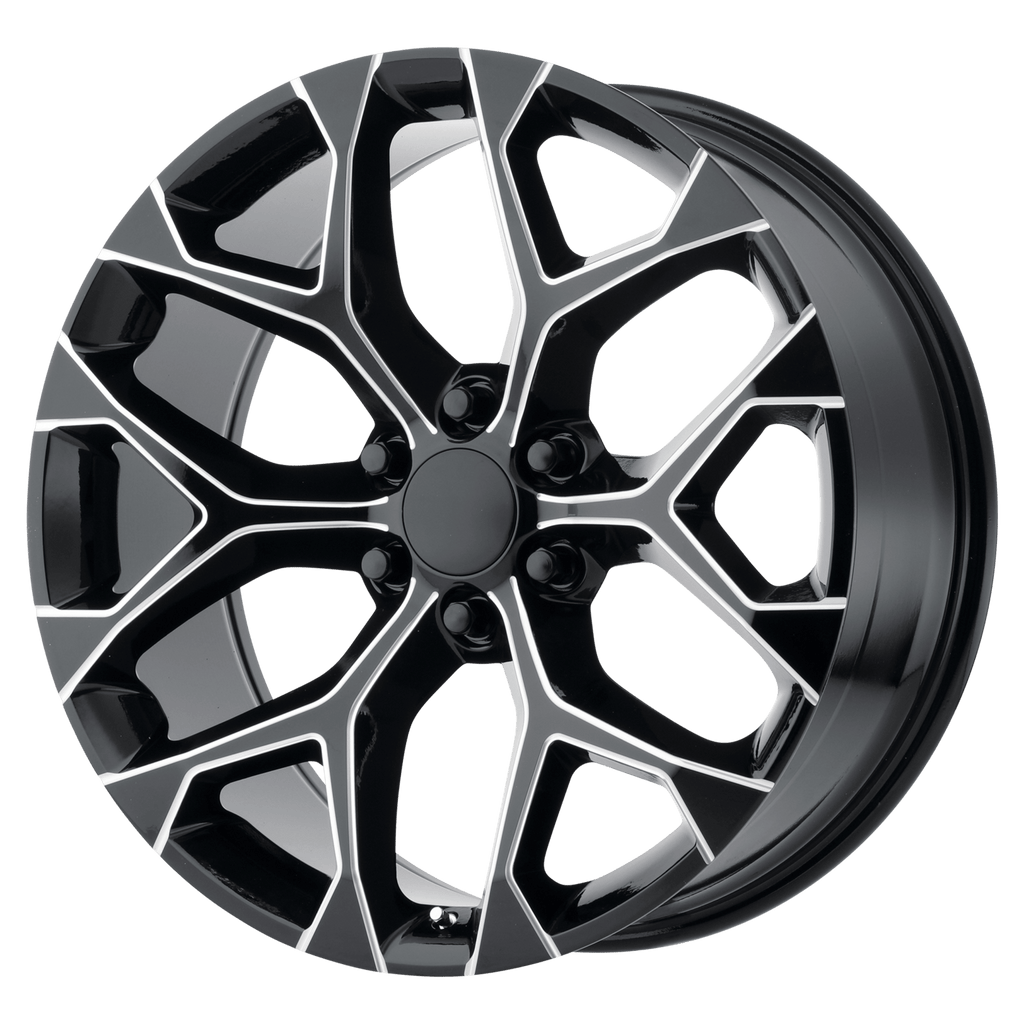 28X10 781 6X139 78.1 31 SNOWFLAKES GLOSS BLACK MILLED