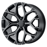28X10 781 6X139 78.1 31 SNOWFLAKES GLOSS BLACK MILLED