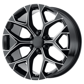 28X10 781 6X139 78.1 31 SNOWFLAKES GLOSS BLACK MILLED