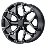 28X10 781 6X139 78.1 31 SNOWFLAKES GLOSS BLACK MILLED