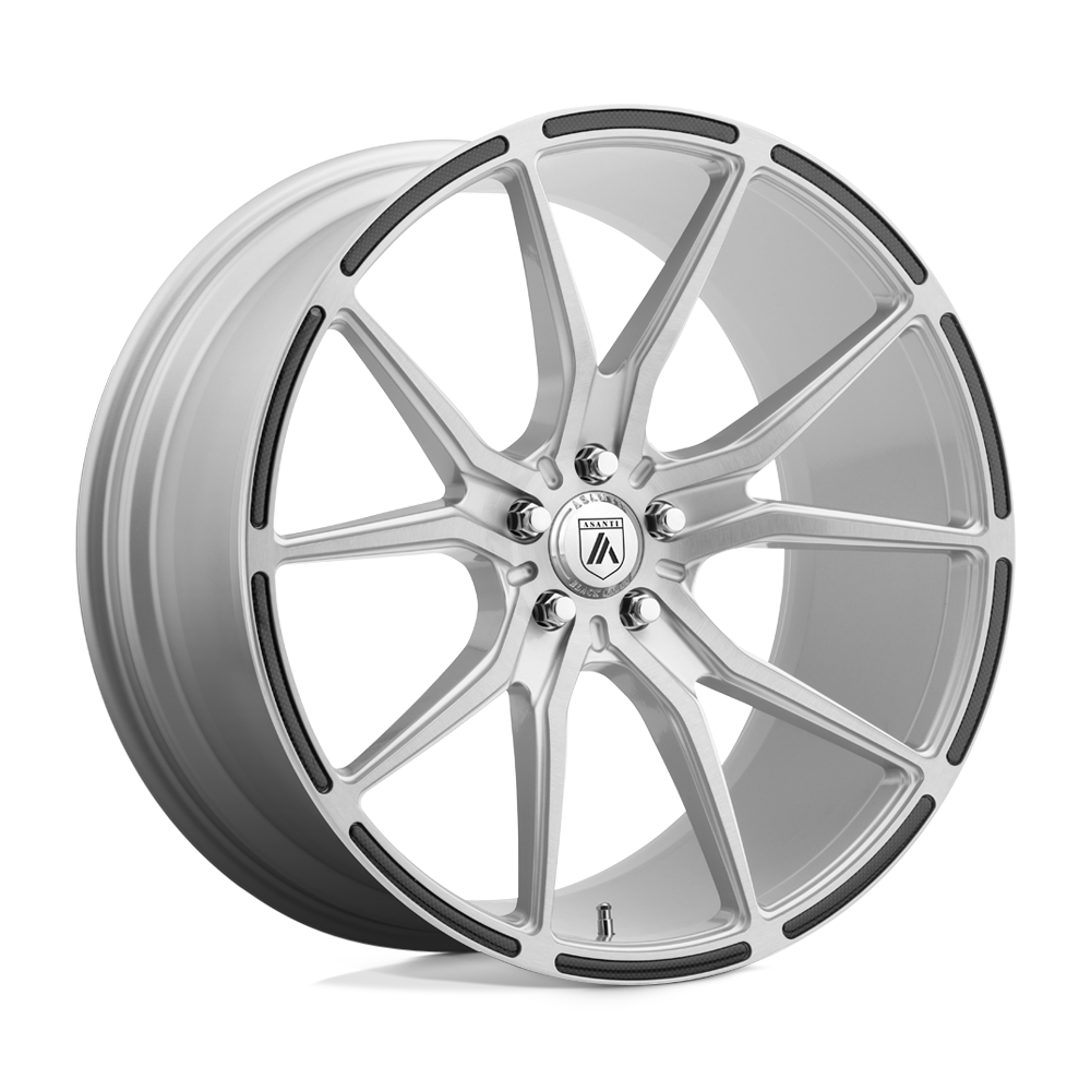 AB13 20X10.5 5X120 BRUSHED SLV 38MM Asanti Black Wheel