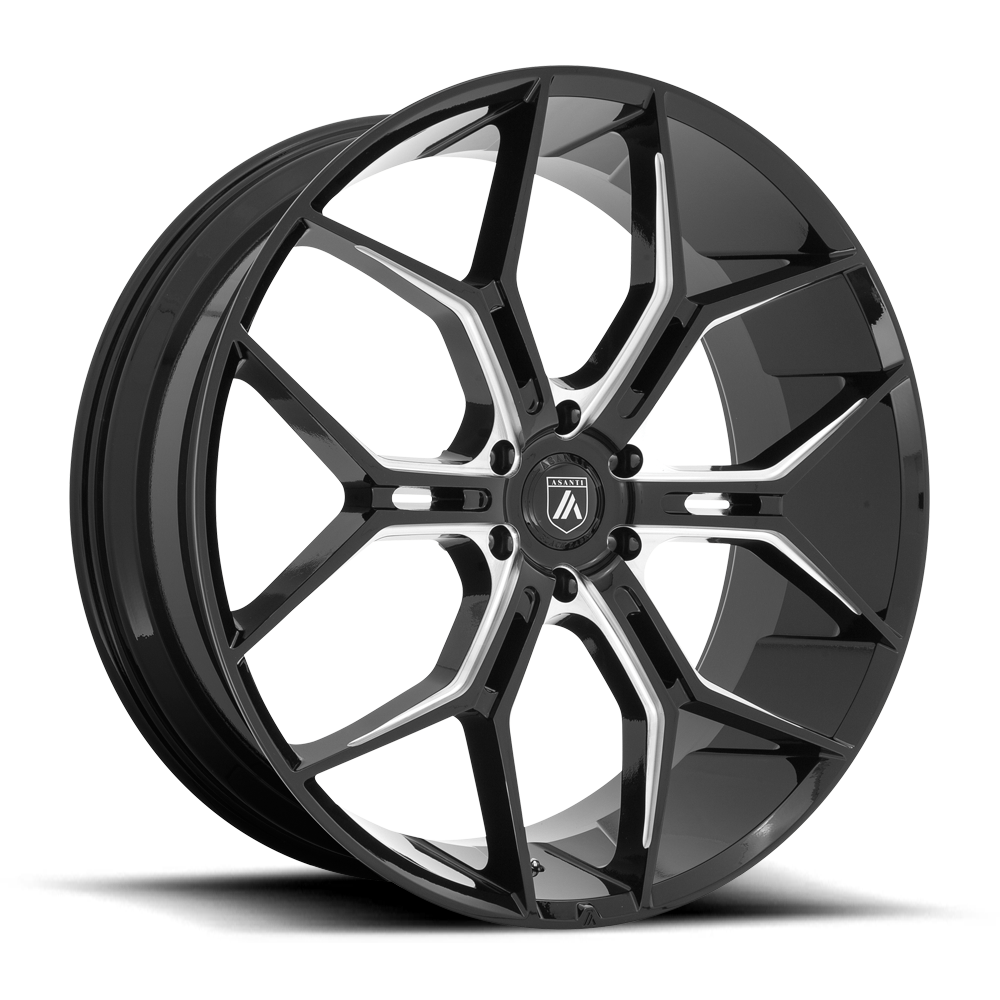 AB38 24X10 6X5.5 G-BLK MILL 35MM Asanti Black Wheel