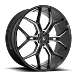 AB38 22X9.5 6X5.5 G-BLK MILL 38MM Asanti Black Wheel