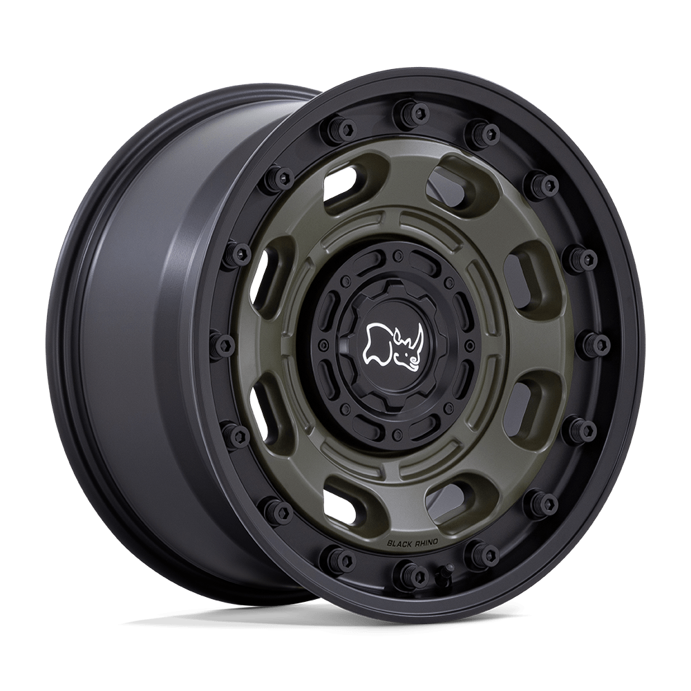 BR007 17X8 5X4.5/120 OD-GRN-BLK-LP 38MM Black Rhino