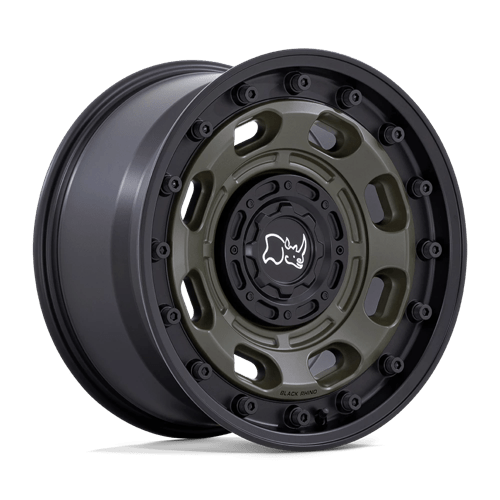 BR007 16X8 5X160 OD-GRN-BLK-LP 38MM Black Rhino