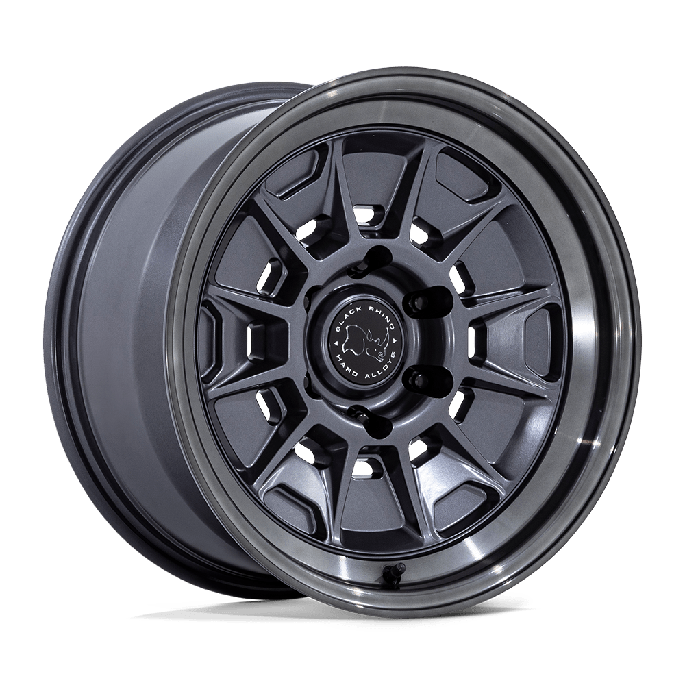 BR021 18X9 6X5.5 M-GNMTL GY-LP 12MM Black Rhino