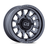 BU001 14X7 4X110 G-GNMTL 10MM Black Rhino Powersports