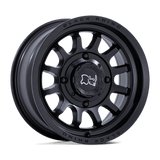 BU001 15X7 4X137 M-BLK 10MM Black Rhino Powersports