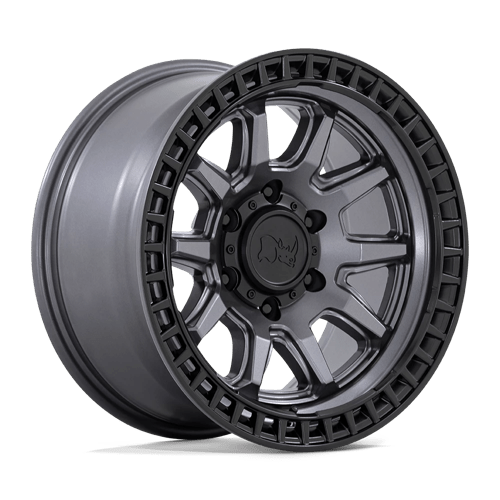 BR001 17X8.5 6X5.5 M-GNMTL BLK-LP 0MM Black Rhino