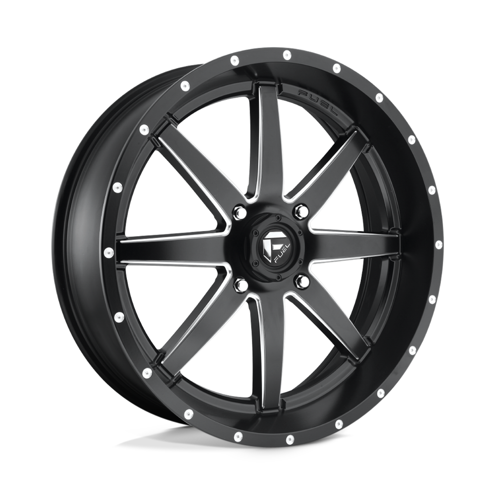 D538 16X7 4X156 MT-BLK-MIL 13MM Fuel UTV