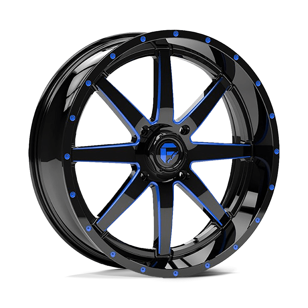 D651 22X7 4X137 GL-BLK-MILL-BTTC 13MM Fuel UTV