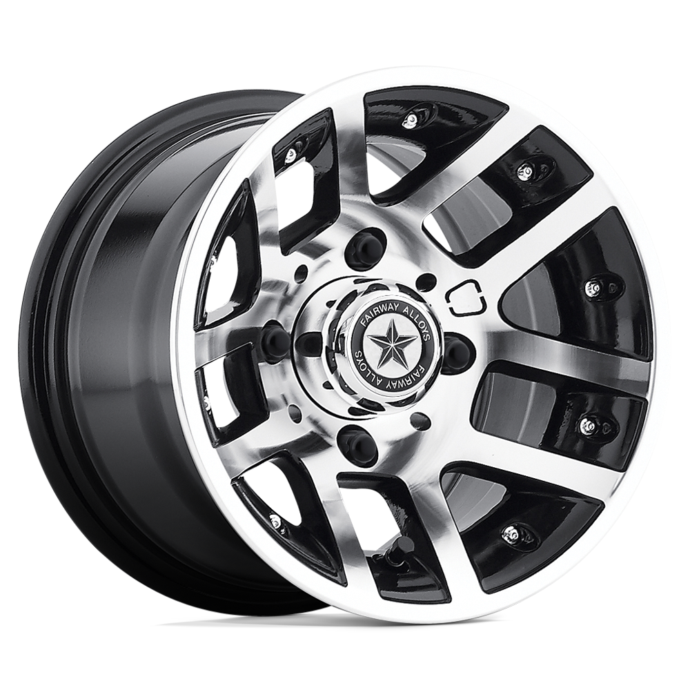 FA121 10X7 4X4.0 MACH G-BLK -25MM Fairway Alloys