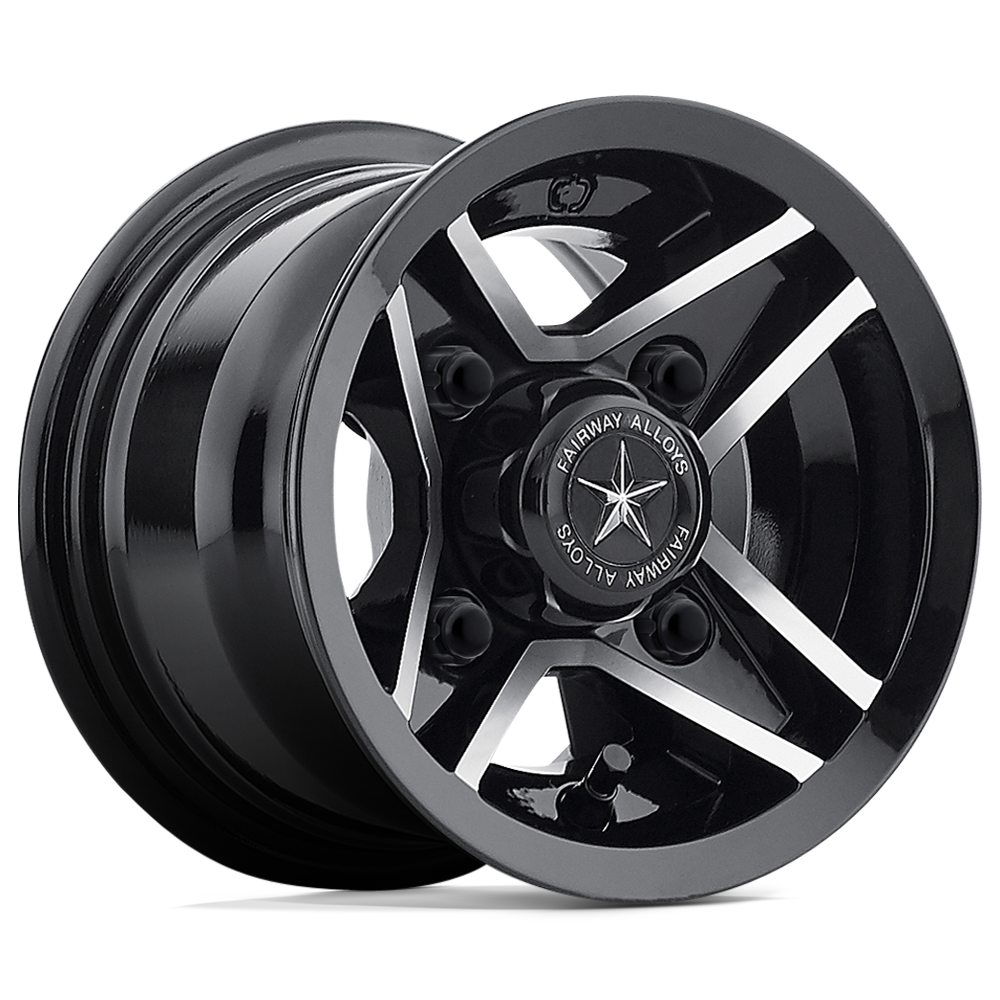 FA127 8X7 4X4.0 G-BLK MACH 00MM Fairway Alloys