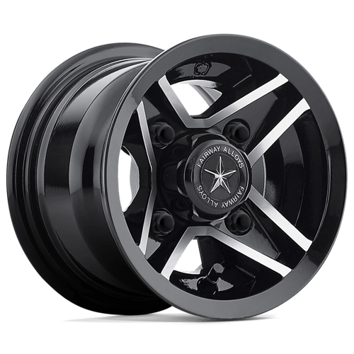 FA127 8X7 4X4.0 G-BLK MACH 00MM Fairway Alloys