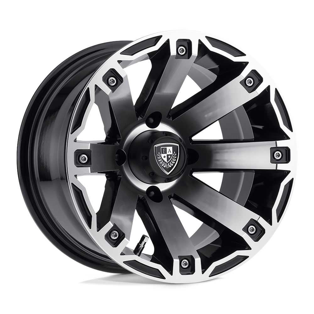 FA143 12X7 4X4.0 MACH G-BLK -47MM Fairway Alloys