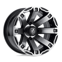 Load image into Gallery viewer, FA143 12X7 4X4.0 MACH G-BLK -47MM Fairway Alloys