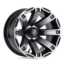 Load image into Gallery viewer, FA143 12X7 4X4.0 MACH G-BLK -47MM Fairway Alloys