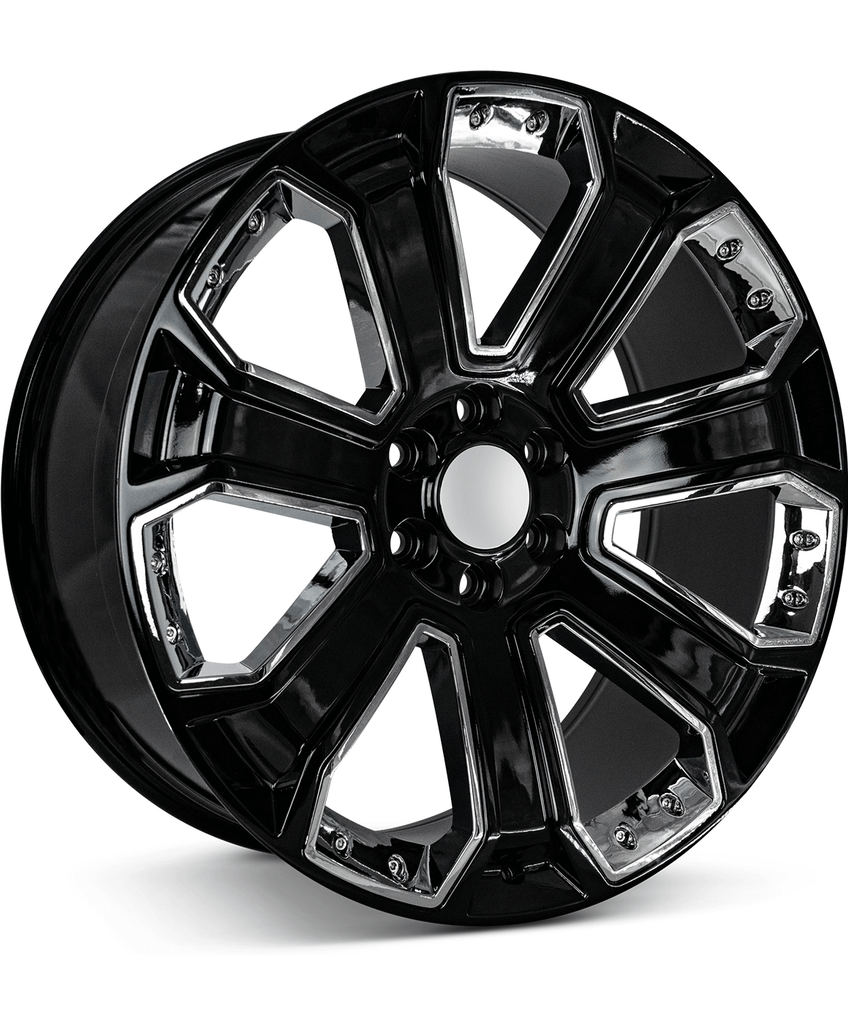 26X10 2116 G06 6X139.7 31 78.1 BLACK WITH CHROME INSERTS