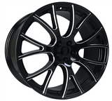 22X9 RP037 HELLCAT HC-16 REPLICA 5X115 +21 71.5 GLOSS BLACK MILLED