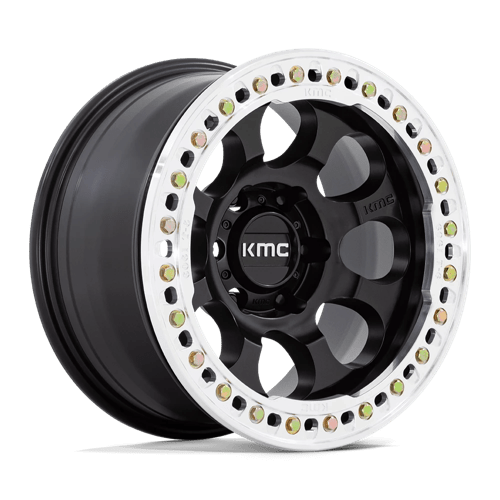 KM237 17X8.5 5X5.0 S-BLK-MACH-RG 0MM KMC