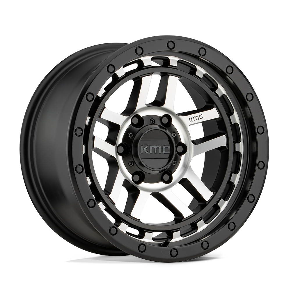 KM540 18X8.5 5X5.0 S-BLK MACH 00MM KMC