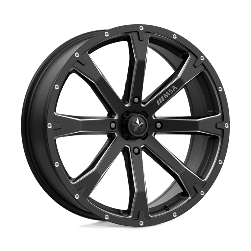 MA42 20X7 4X137 S-BLK MILL 10MM MSA Offroad Wheels