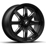 MA25 14X7 4X110 MILL FL-BLK 10MM MSA Offroad Wheels