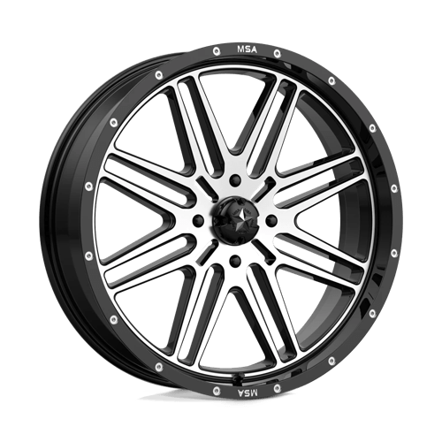 MA38 22X7 4X137 G-BLK MACH 10MM MSA Offroad Wheels