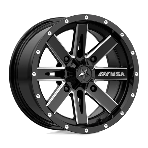 MA41 14X7 4X110 G-BLK MILL -47MM MSA Offroad Wheels