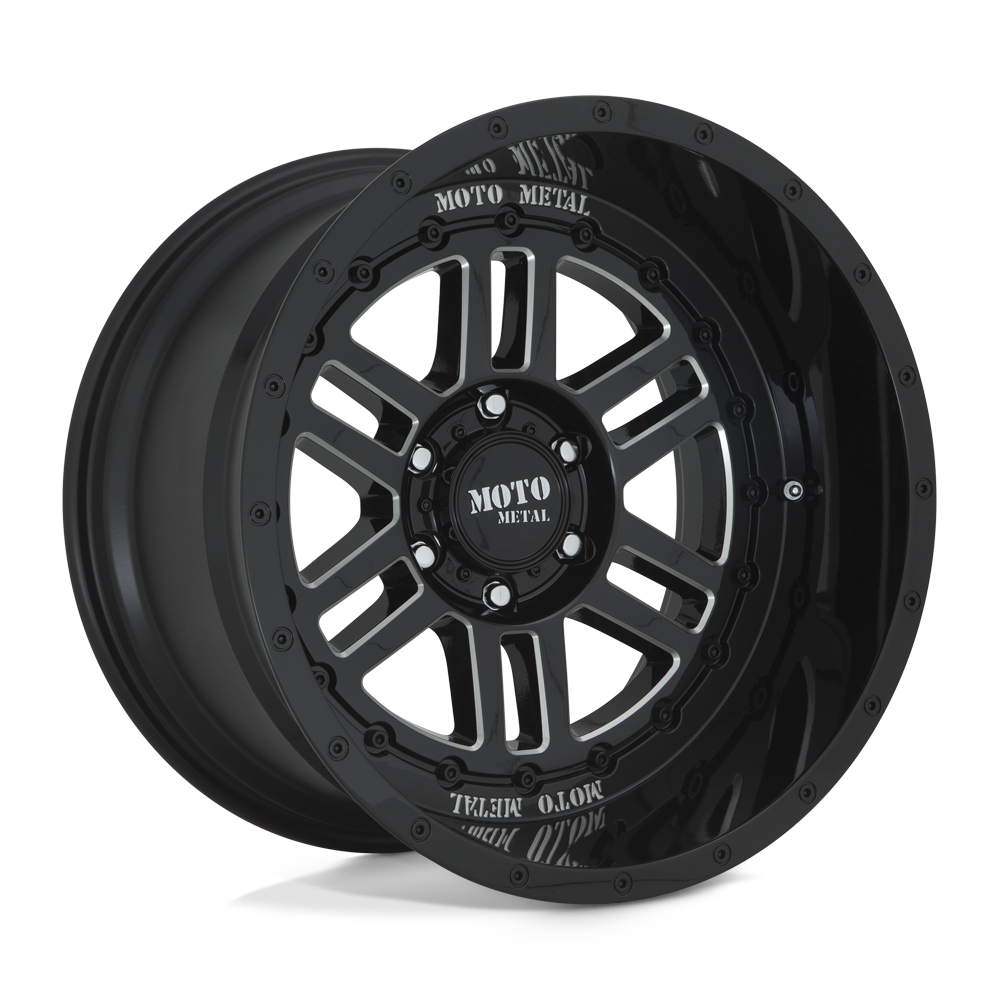 MO800 22X12 6X5.5 G-BLK MILL -44MM Moto Metal