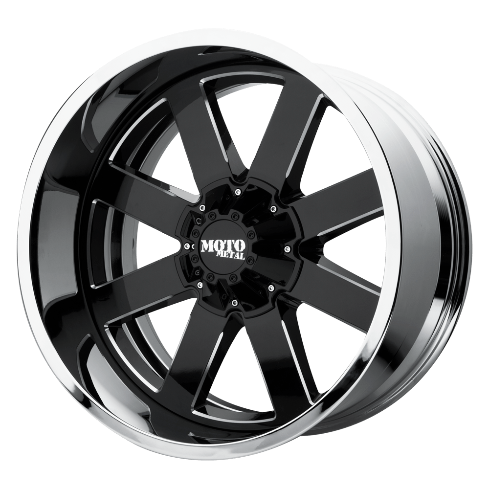 MO200 20X10 5X5.0 G-BLK MILL CHR LP -18MM Moto Metal