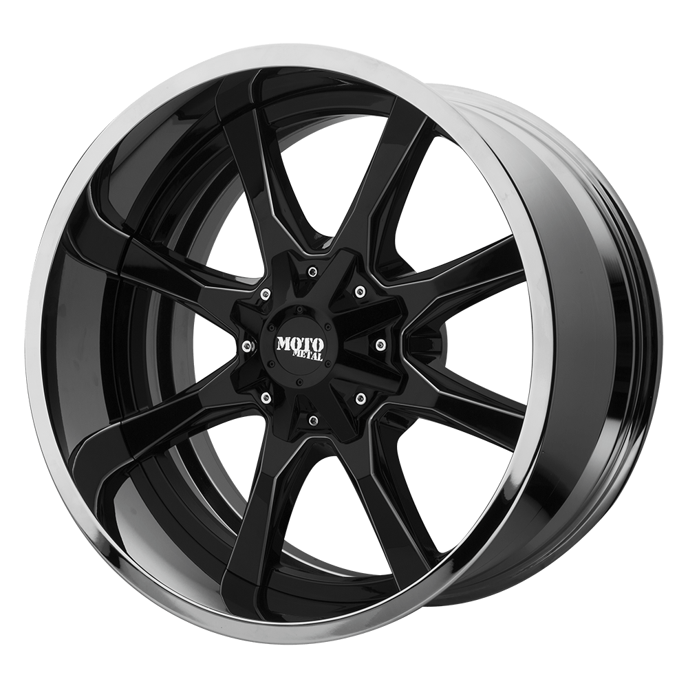 MO201 20X10 5X5.0/5.5 BLK MILL CHR LP -18MM Moto Metal