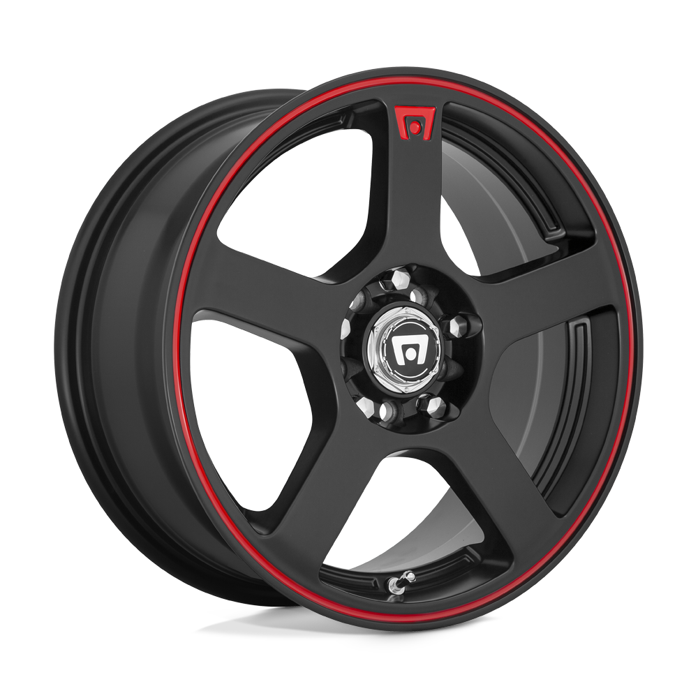 MR116 18X8 5X4.25/4.5 M-BLK RED-STR 45MM Motegi