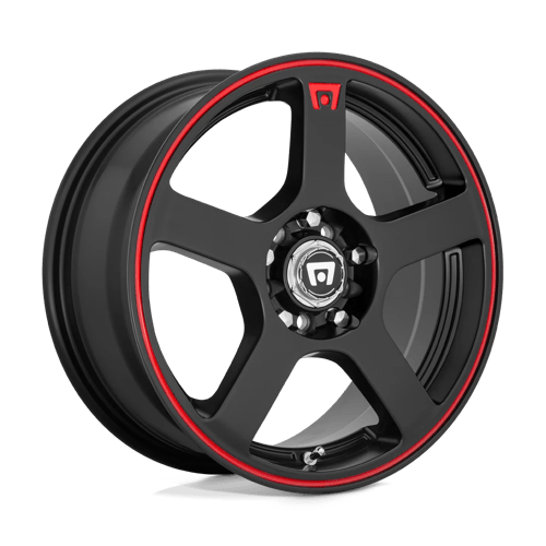 MR116 15X6.5 4X100/4.25 M-BLK RED-STR 40MM Motegi