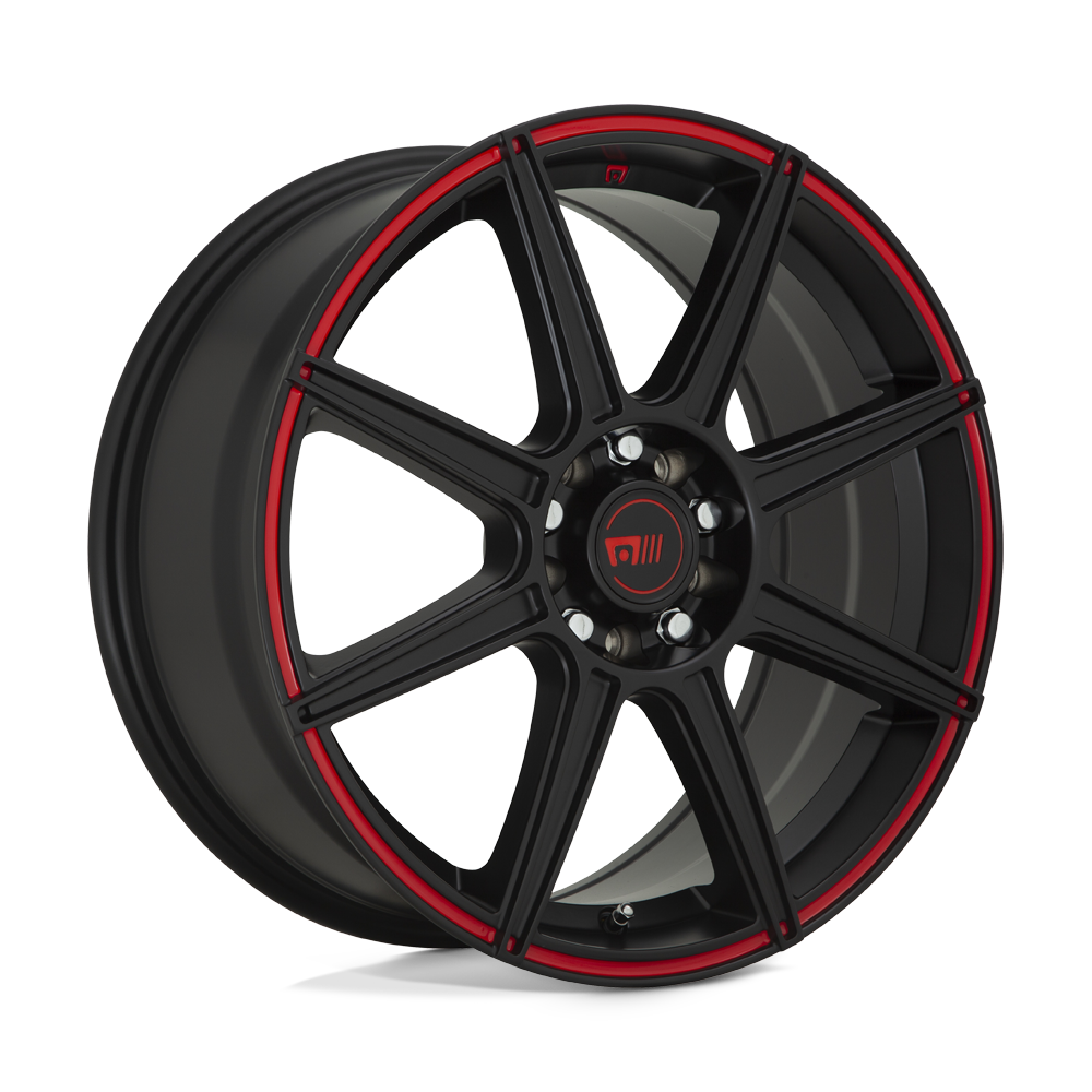 MR142 17X7 4X100/4.25 S-BLK RED 40MM Motegi